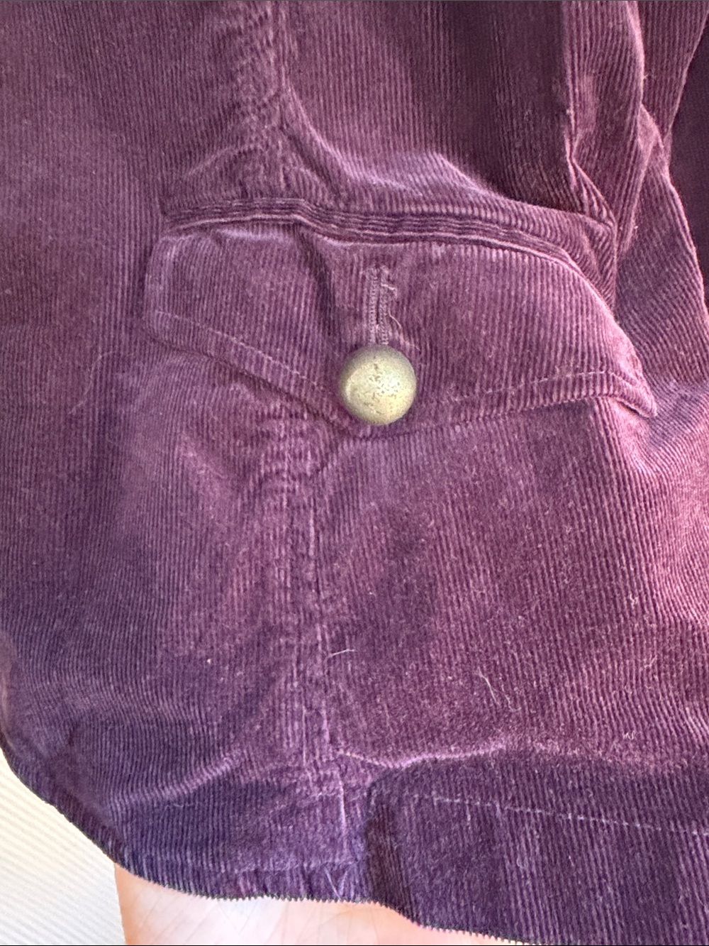 Coldwater Creek Dark Plum Corduroy Button Front Jacket - Picture 3 of 9